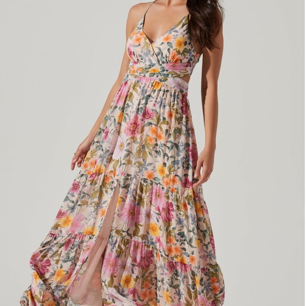 ASTR The Label Frolic Floral Maxi Dress
